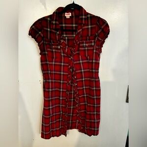 Mossimo supply co plaid flannel snap front dress